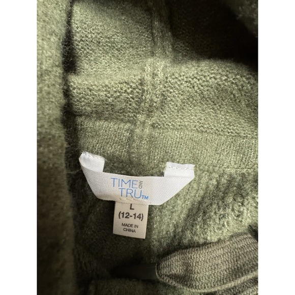 New .. Time and Tru Hooded Sweater - Army Green - L Time and Tru Size: L - Picture 13 of 15